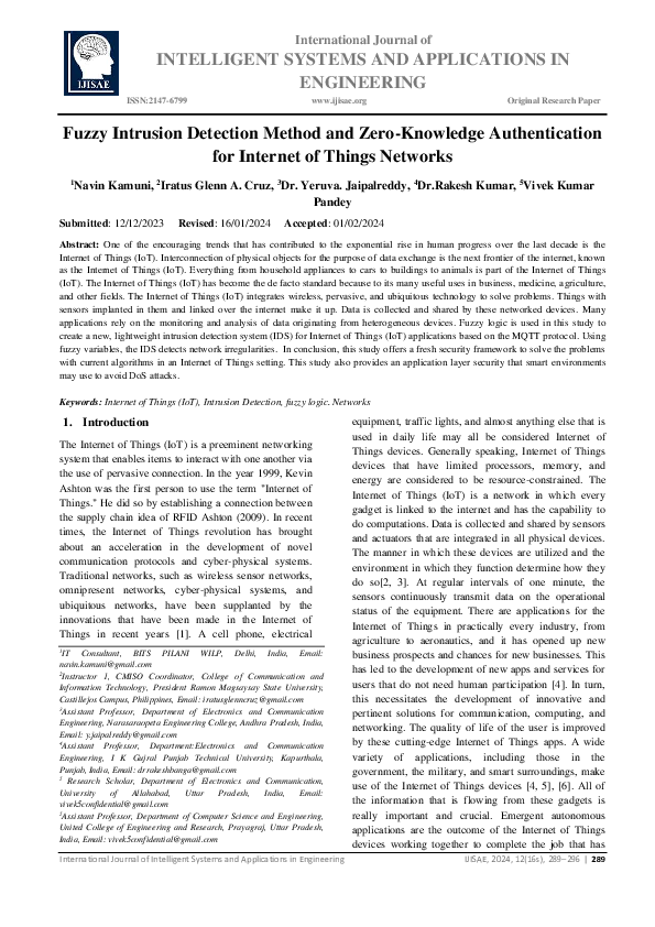 (PDF) Fuzzy Intrusion Detection Method and Zero-Knowledge ...