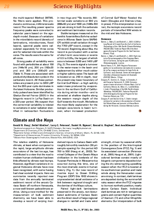 (PDF) Climate and the Maya