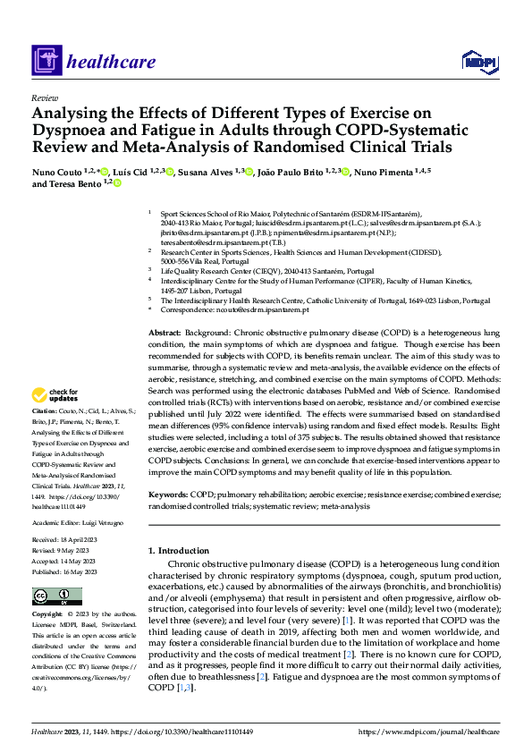 (PDF) Analysing the Effects of Different Types of Exercise on Dyspnoea ...