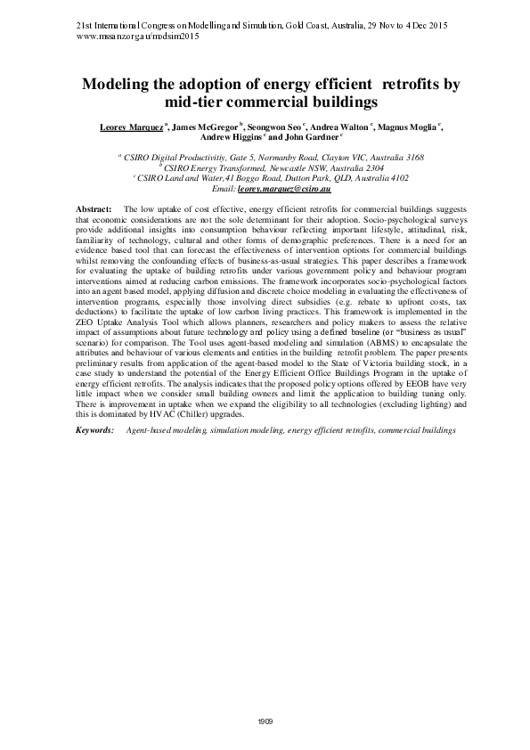 (PDF) Modeling the adoption of energy efficient retrofits by mid-tier ...