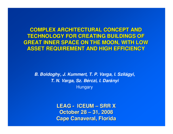 (PDF) Complex Architectural Concept and Technology for Creating ...