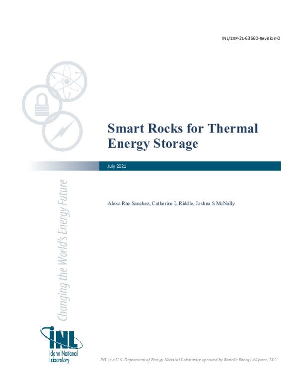 (PDF) Smart Rocks for Thermal Energy Storage