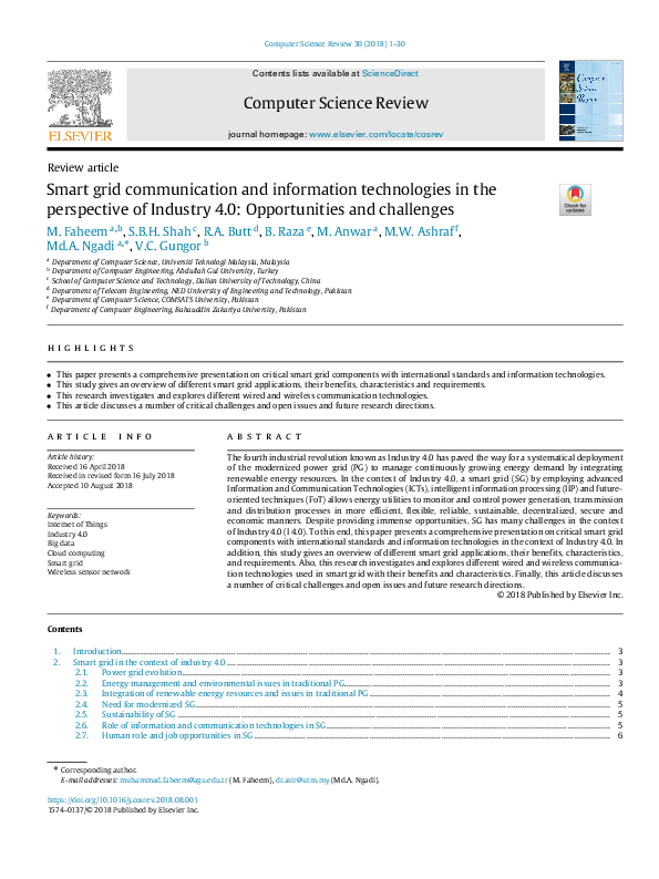 (PDF) Smart Grid Communication and Information Technologies: A Review