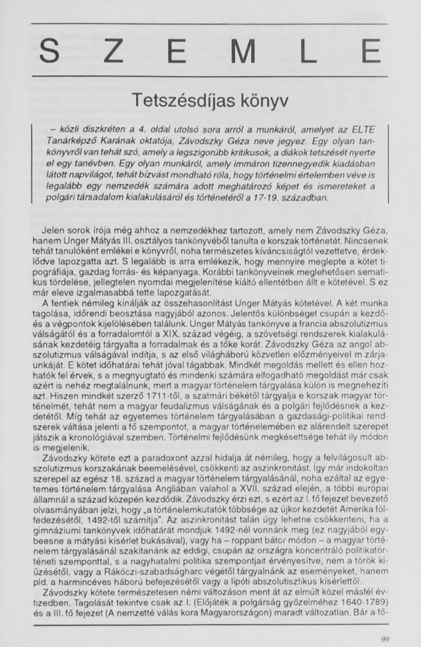 Tetszésdíjas könyv