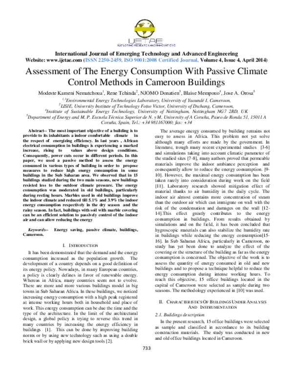 (PDF) Assessment of The Energy Consumption With Passive Climate Control ...