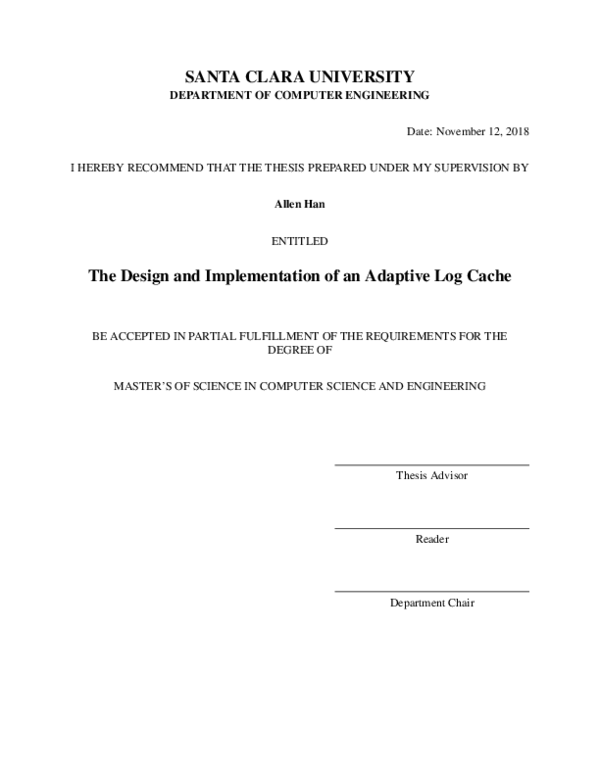 (PDF) The Design and Implementation of an Adaptive Log Cache