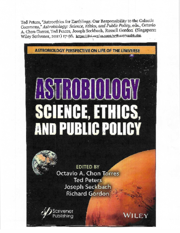 (PDF) Astroethics for Earthlings: Our Responsibility to the Galactic ...