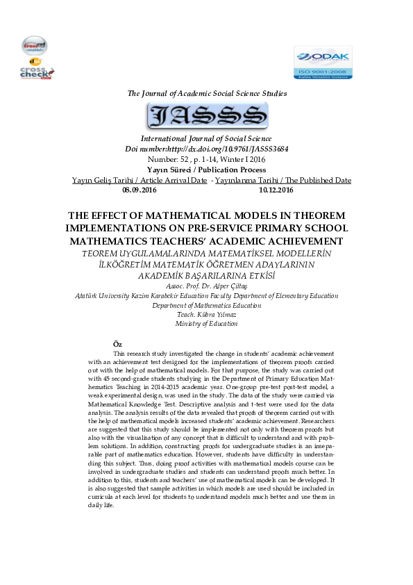 (PDF) The Effect of Mathematical Models in Theorem Implementations on ...