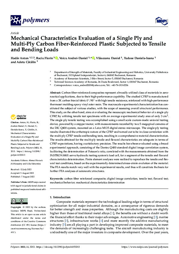 (PDF) Mechanical Characteristics Evaluation of a Single Ply and Multi ...
