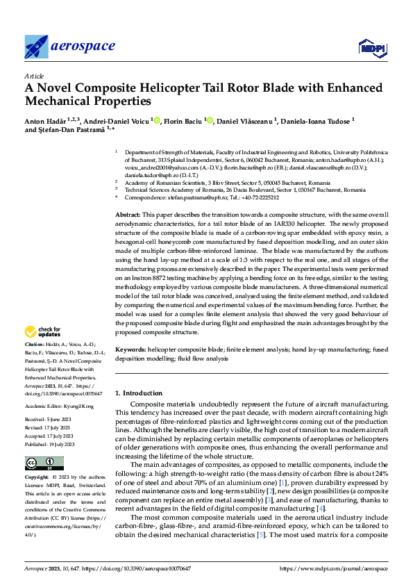 (PDF) A Novel Composite Helicopter Tail Rotor Blade with Enhanced ...