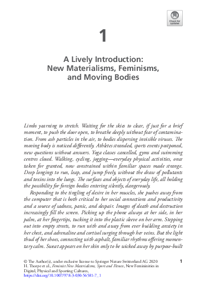 (PDF) A Lively Introduction: New Materialisms, Feminisms, and Moving Bodies