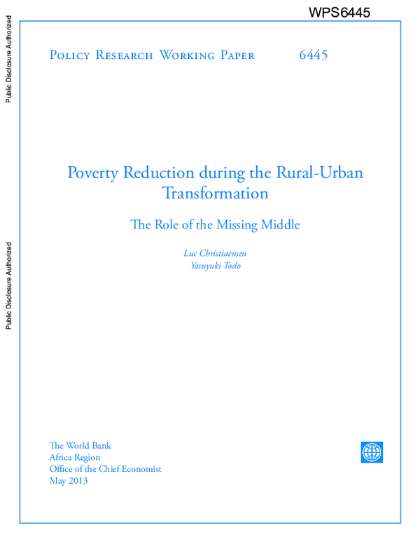 (PDF) Poverty Reduction during the Rural-Urban Transformation: Rural ...