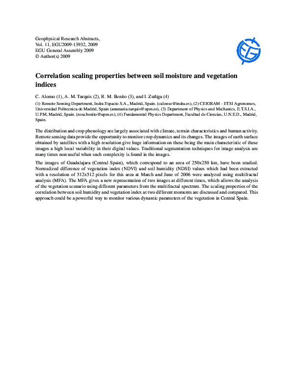 (PDF) Correlation scaling properties between soil moisture and ...