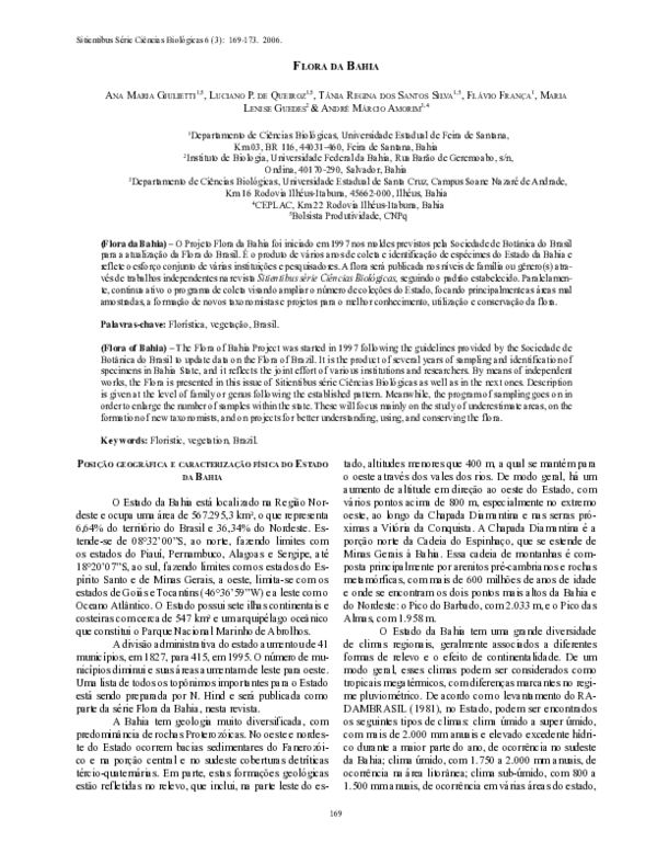 (PDF) Flora da Bahia