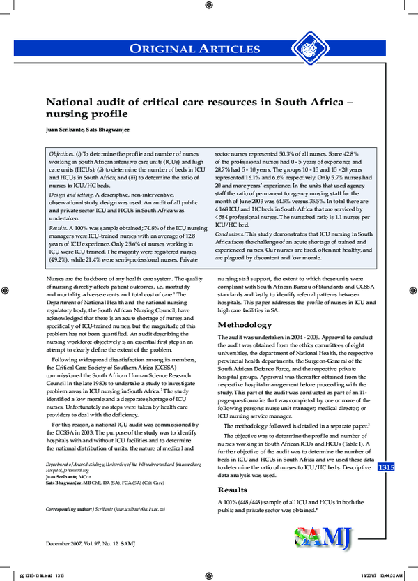 (PDF) National audit of critical care resources in South Africa ...