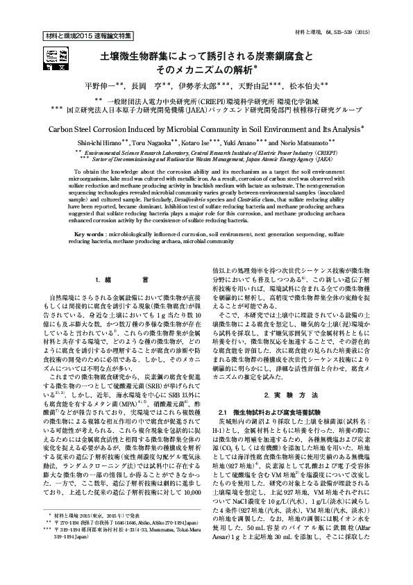 (PDF) Carbon Steel Corrosion Induced by Microbial Community in Soil ...