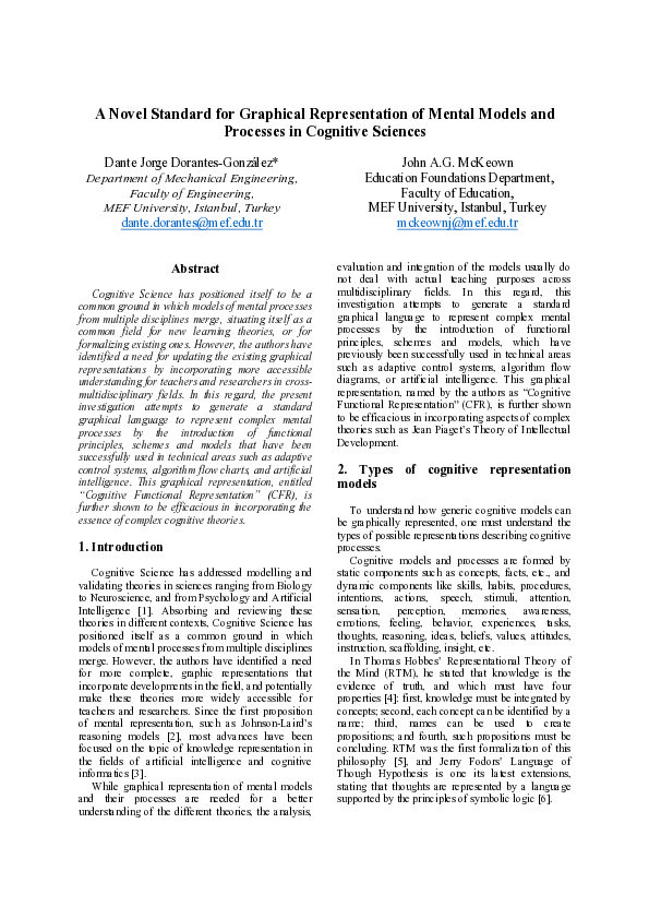 (PDF) A novel standard for graphical representation of mental models ...