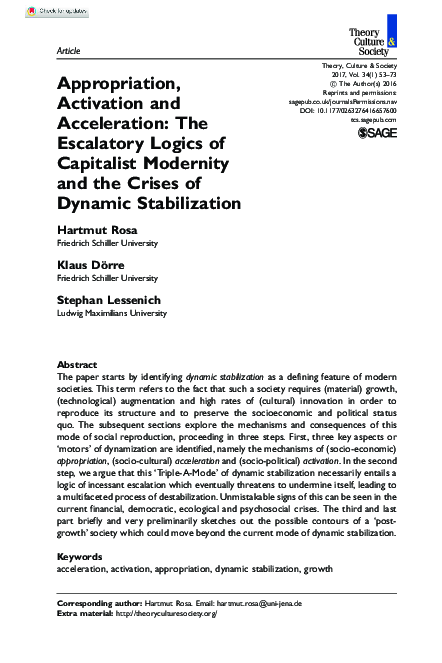 (PDF) Appropriation, Activation and Acceleration: The Escalatory Logics ...