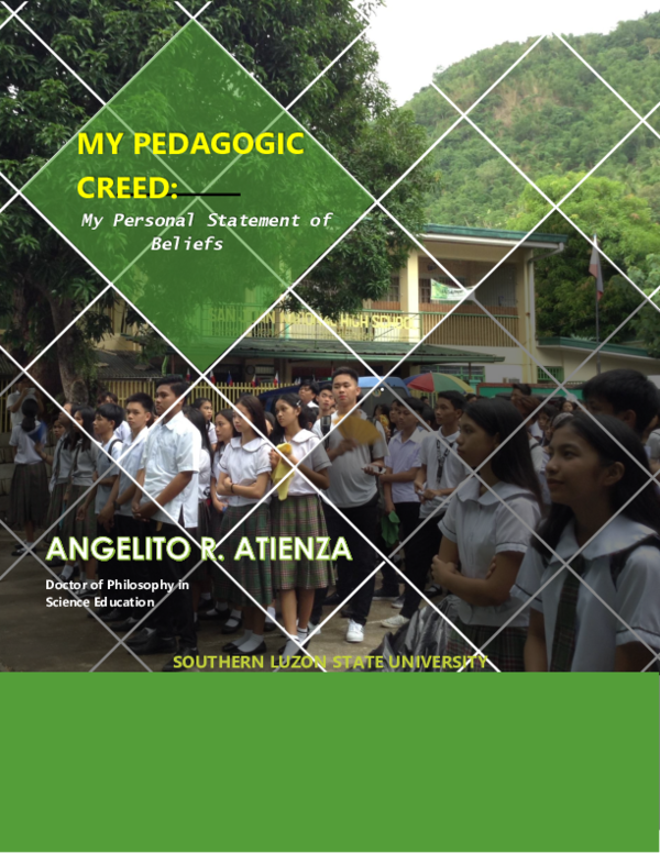 (PDF) My Pedagogic Creed