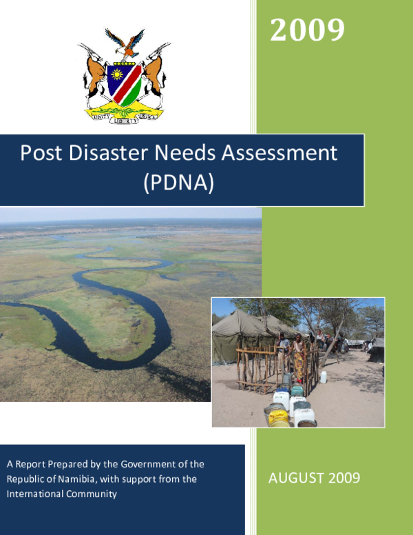(PDF) Post Disaster Needs Assessment (PDNA)