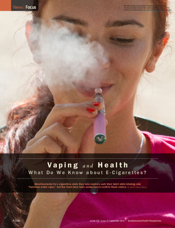 (PDF) Vaping and Health: What Do We Know about E-Cigarettes?