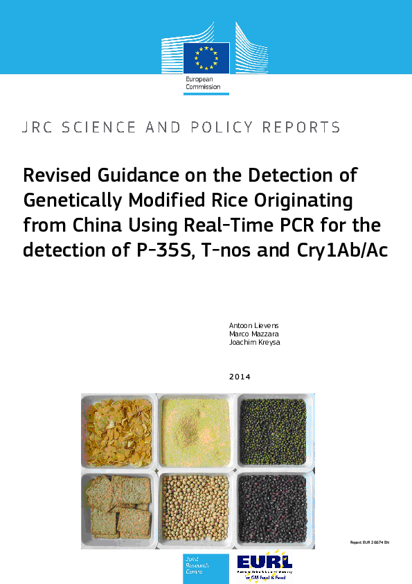 (PDF) Revised Guidance on the Detection of Genetically Modified Rice ...