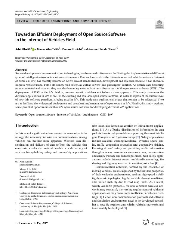 (PDF) Toward an Efficient Deployment of Open Source Software in the ...