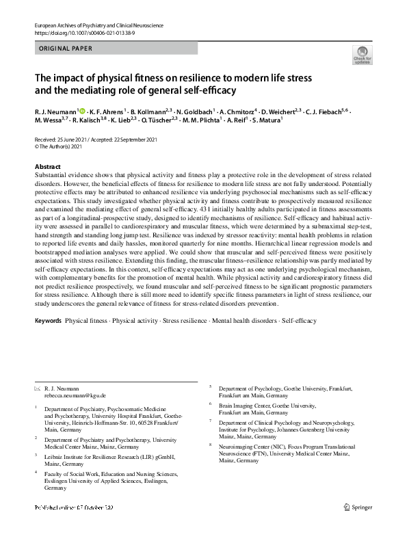 (PDF) The impact of physical fitness on resilience to modern life ...