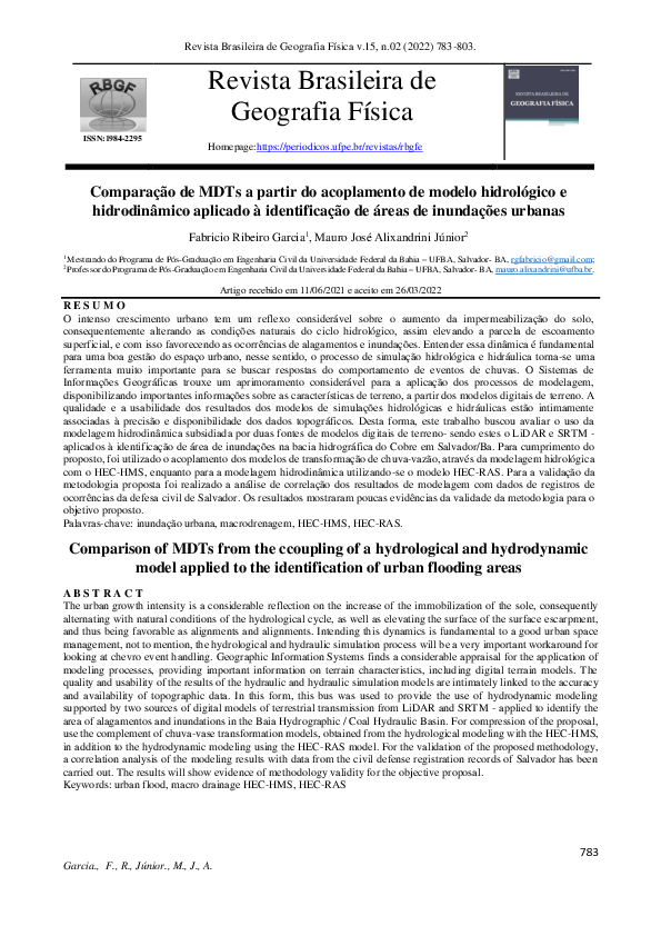 (PDF) Comparação de MDTs a partir do acoplamento de modelo hidrológico ...