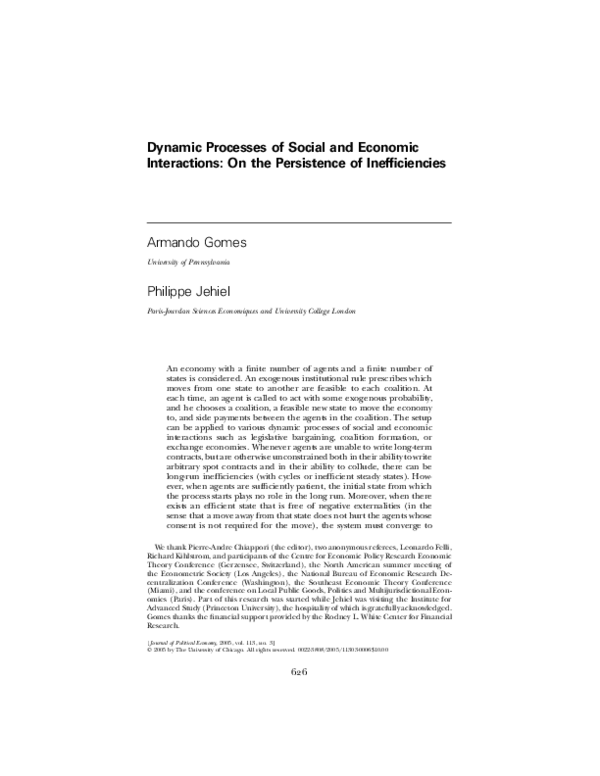 (PDF) Dynamic Processes of Social and Economic Interactions: On the ...