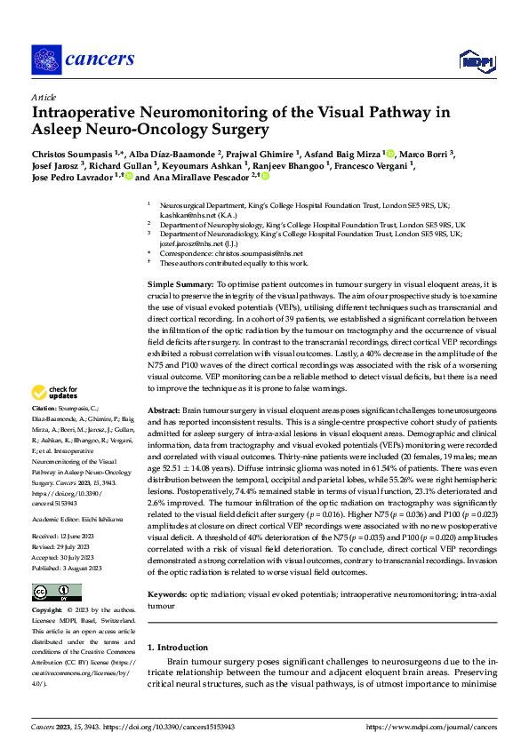 (PDF) Intraoperative Neuromonitoring of the Visual Pathway in Asleep ...