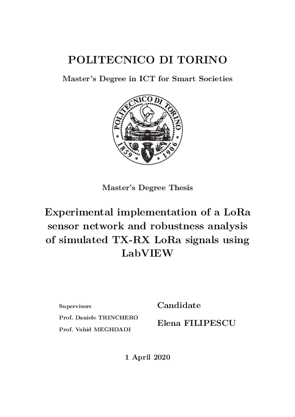 (PDF) Experimental implementation of a LoRa sensor network and ...