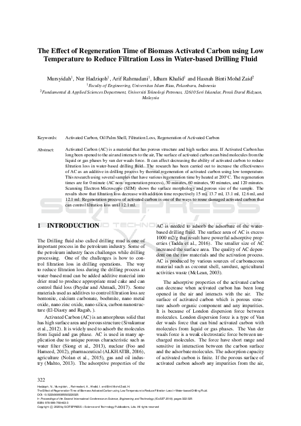 (PDF) The Effect of Regeneration Time of Biomass Activated Carbon using ...