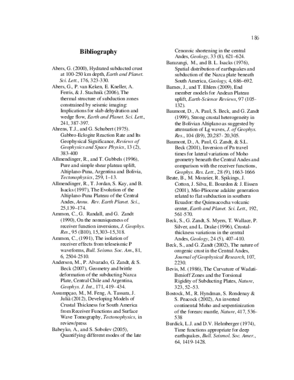 (PDF) Structure of the subduction system in southern Peru from seismic ...