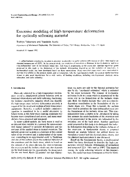 (PDF) Extensive Modeling of High-Temperature Deformation Based on ...