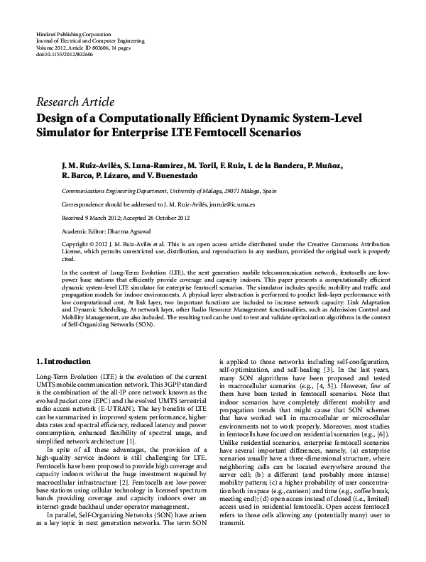(PDF) Design of a computationally efficient dynamic system-level ...