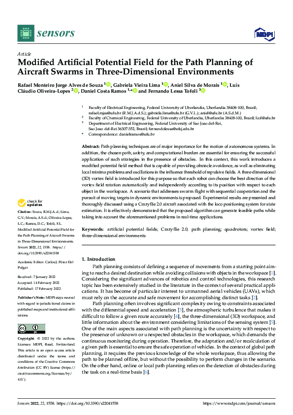 (PDF) Modified Artificial Potential Field for the Path Planning of ...