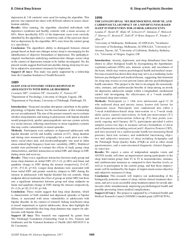 (PDF) 1090 the Longitudinal Neuroendocrine, Immune, and Cardiovascular ...
