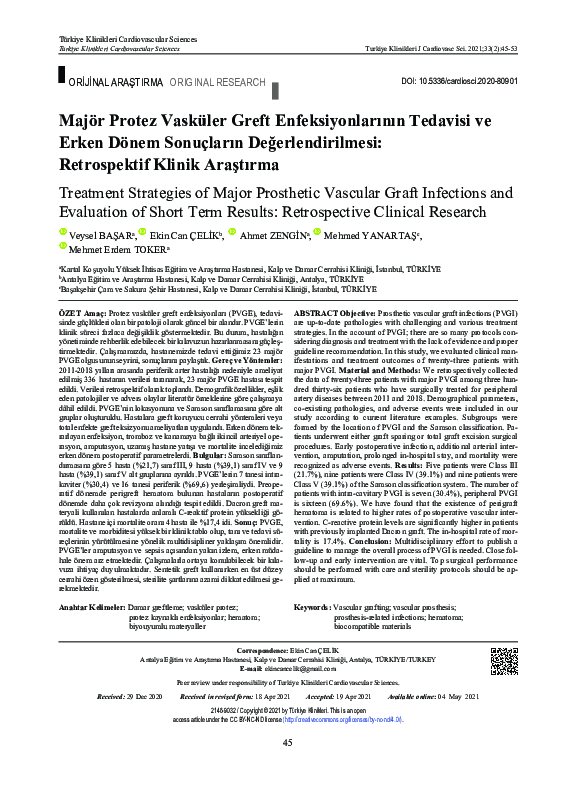 (PDF) Treatment Strategies of Major Prosthetic Vascular Graft ...