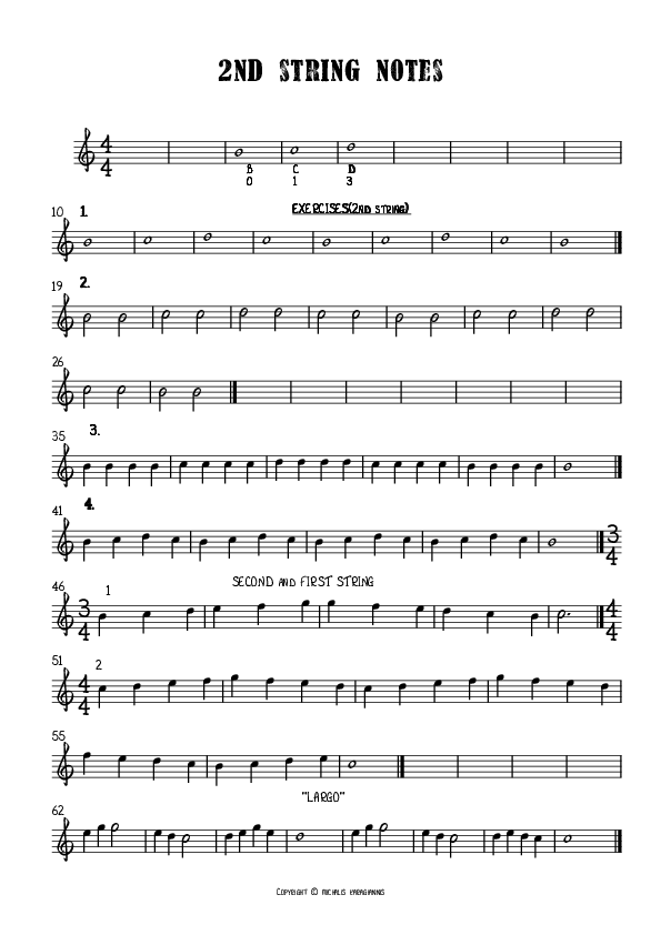 (PDF) 2d string notes for guitar students