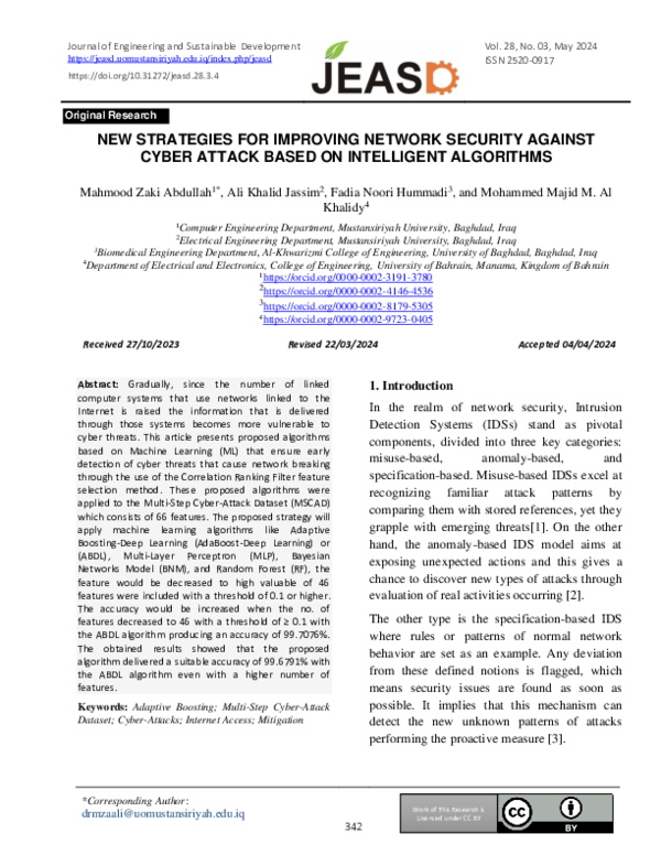 (PDF) NEW STRATEGIES FOR IMPROVING NETWORK SECURITY AGAINST CYBER ...