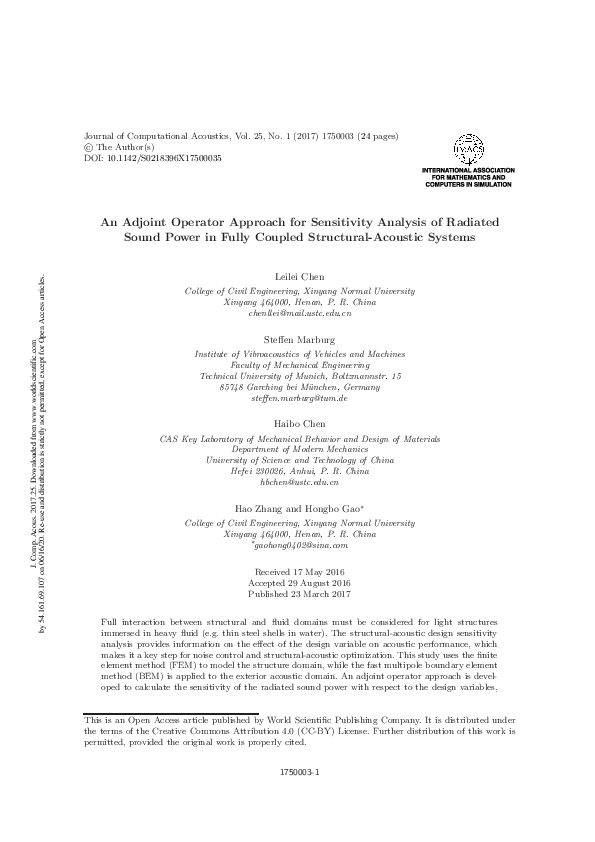 (PDF) An Adjoint Operator Approach for Sensitivity Analysis of Radiated ...