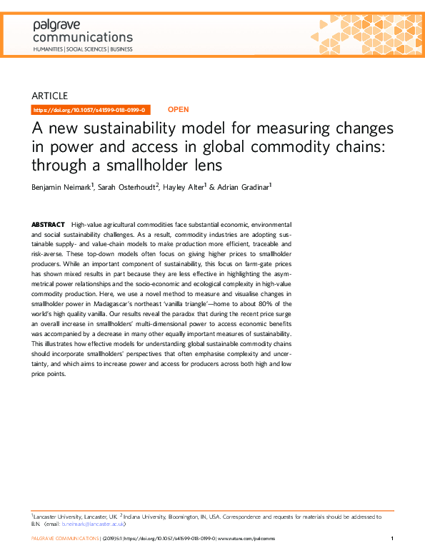 (PDF) A new sustainability model for measuring changes in power and ...