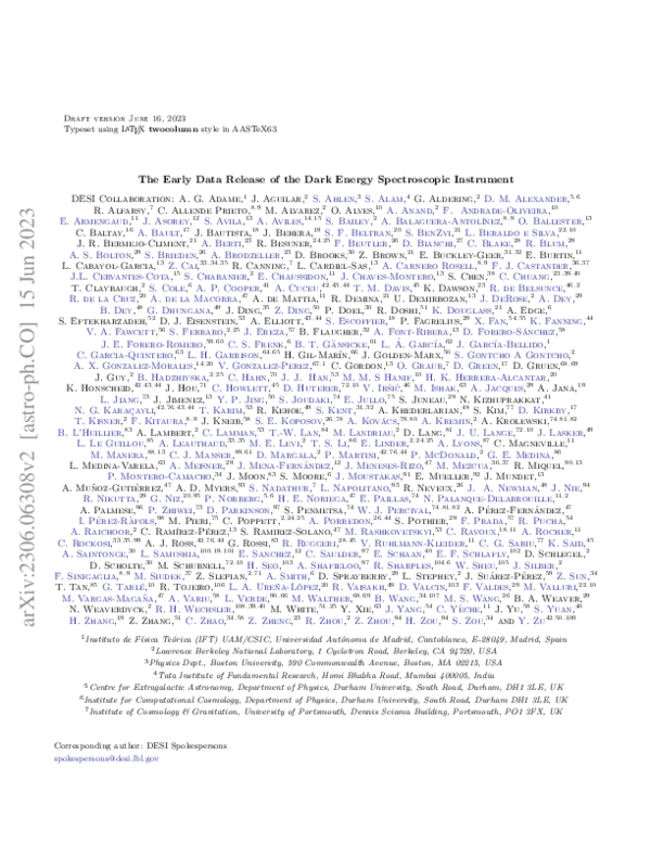 (PDF) The Early Data Release of the Dark Energy Spectroscopic Instrument