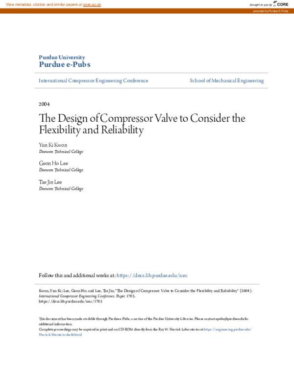 Photo inspiration: Picture Idea: Pdf The Design Of Compressor Valve To Consider The Flexibility