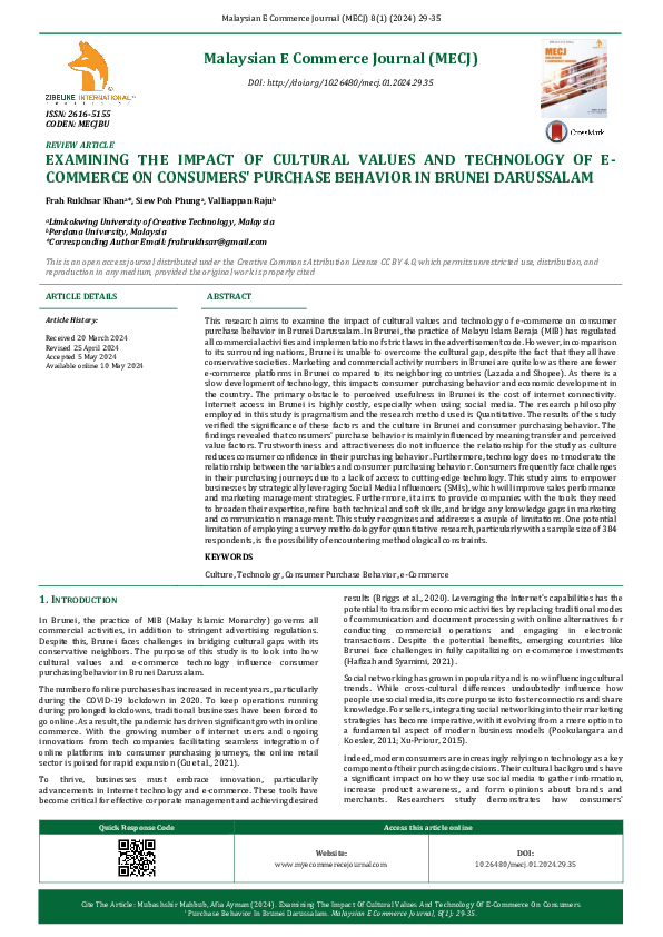 (PDF) EXAMINING THE IMPACT OF CULTURAL VALUES AND TECHNOLOGY OF E ...