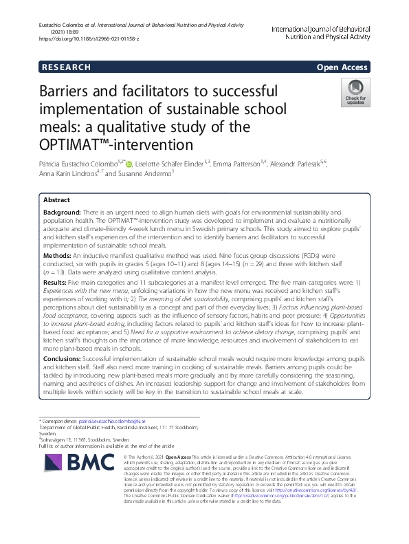 (PDF) Barriers and facilitators to successful implementation of ...