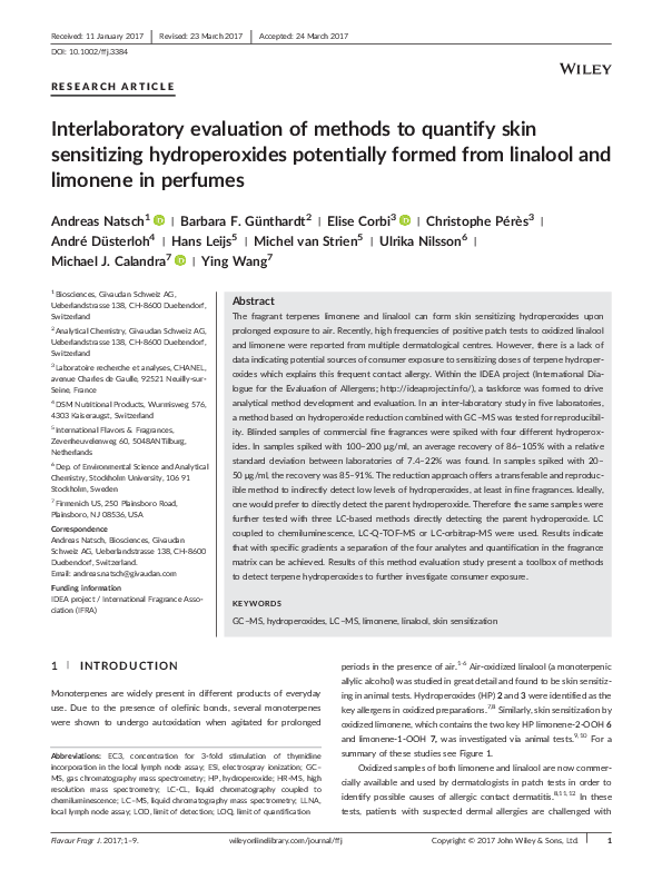 (PDF) Interlaboratory evaluation of methods to quantify skin ...