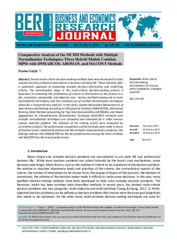 (PDF) Comparative Analysis of the MCDM Methods with Multiple ...