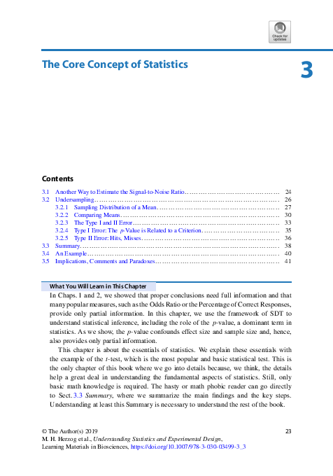 (PDF) The Core Concept of Statistics